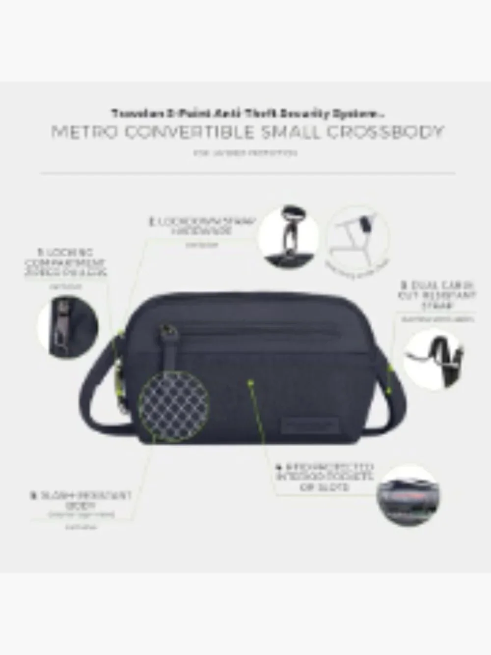 Anti-Theft Convertible Small Crossbody Bag with RFID Protection